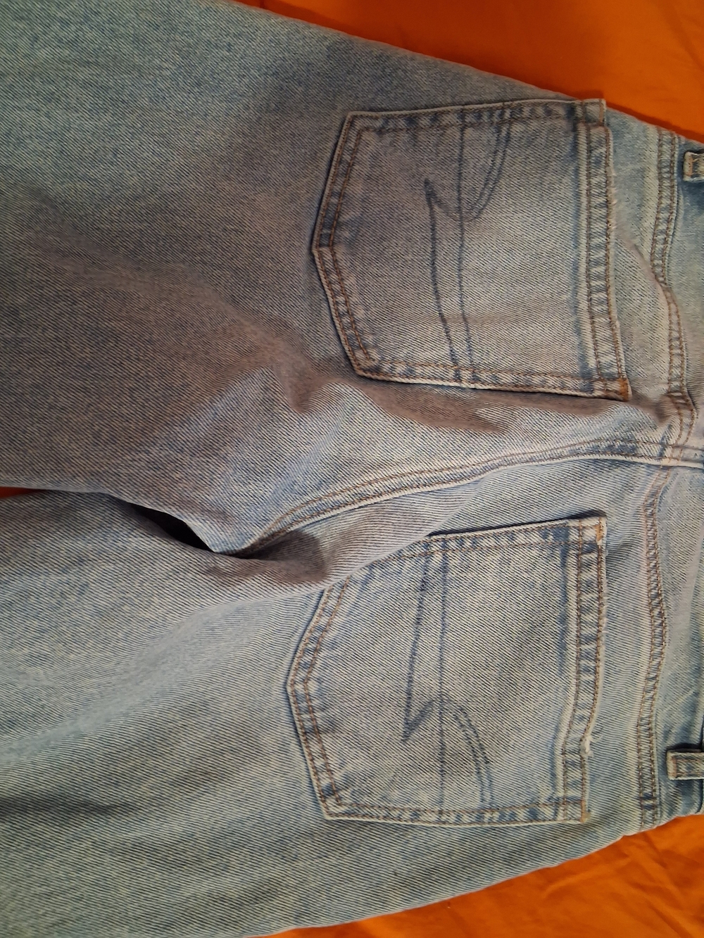 American Eagle Light Blue Super High-Rise Straight Jeans - Picture 6 of 9